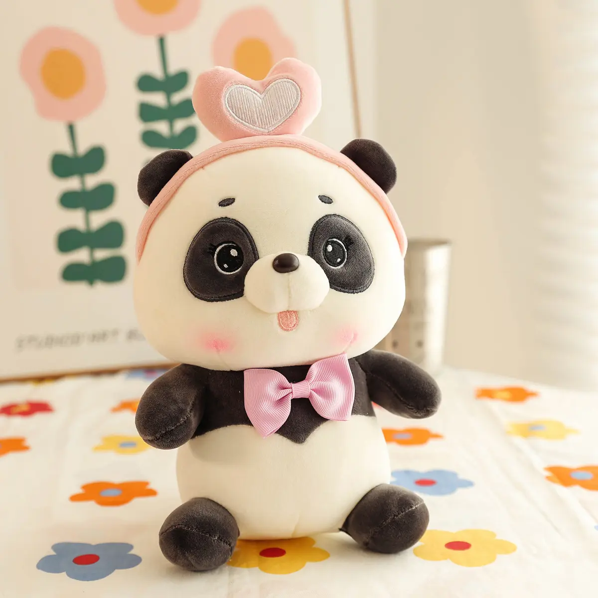 25cm Cute Baby Panda Plush Toys Lovely Soft Stuffed Cartoon Animals Dolls For Birthday Christmas Gift