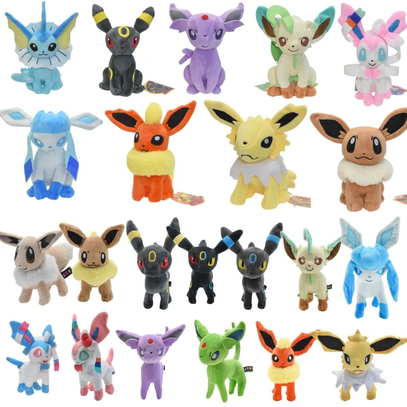 Pokemon Plush Toy Anime Character Dolls CharizardX&Y Eevee Greninja Lucanroc Lucario Rayquaza Gyarados Children's Plush Toy