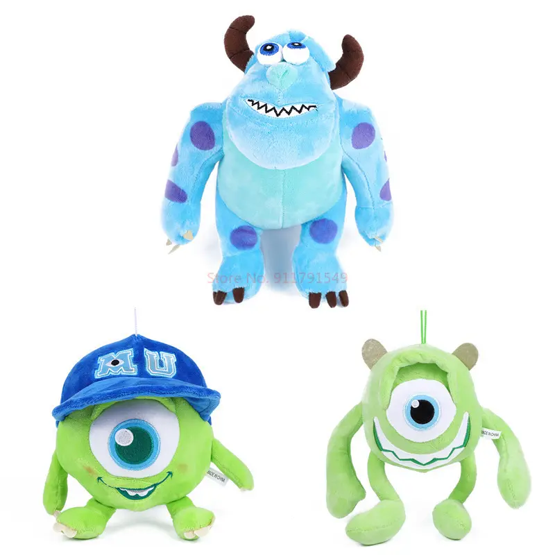 20cm Monsters University Mike Wazowski Disney Pixar Stuffed Toys Mr.Q Plush Kawaii Anime Birthday Gift For Kids 2 To 4 Years Old