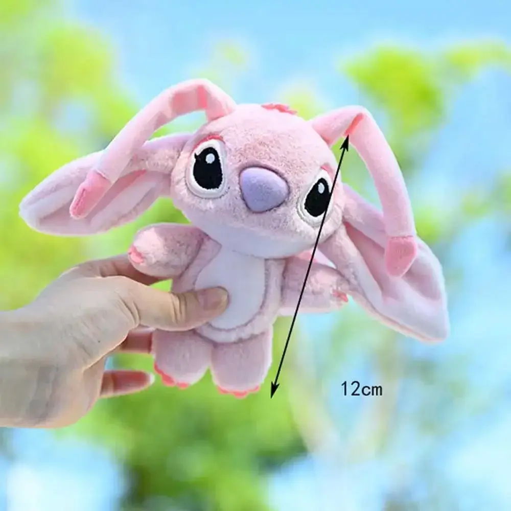 Disney Kawaii Stitch Plush Keychain Toy Lovely Lilo & Stitch Doll Angel Plushies Cute Stuffed Bag Pendant Girls Birthday Gift