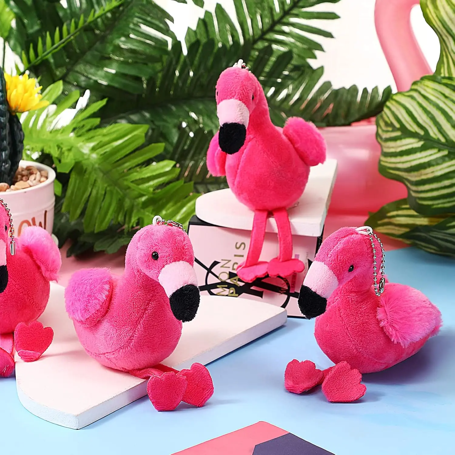 6/12PCS Mini Stuffed Flamingo 15cm Flamingo Plush Toys Bulk for Birthday Party Favor Goodie Bag Summer Christmas Tree Decoration