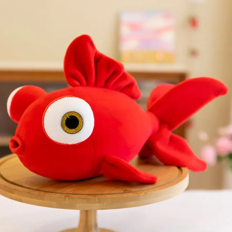 Cute Marine Animals, Clownfish, Plush Toys, Goldfish Dolls Plant Stuffed Doll Holidays Props Decorative Throw Pillow for Kids
