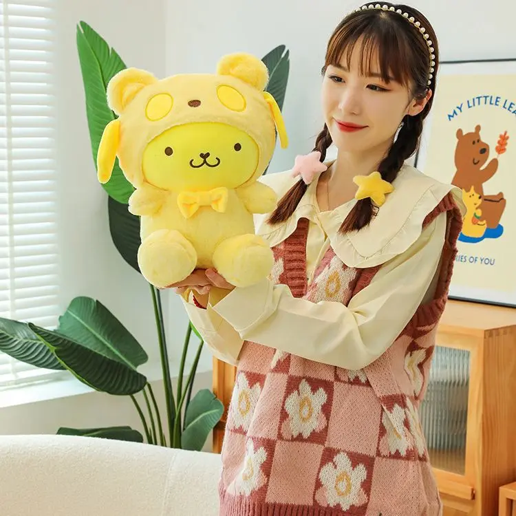 35/45cm Cute Cinnamoroll Toys Pudding Dog Plush Doll Gives Friend and Child Birthday Gift Pillow for Kids