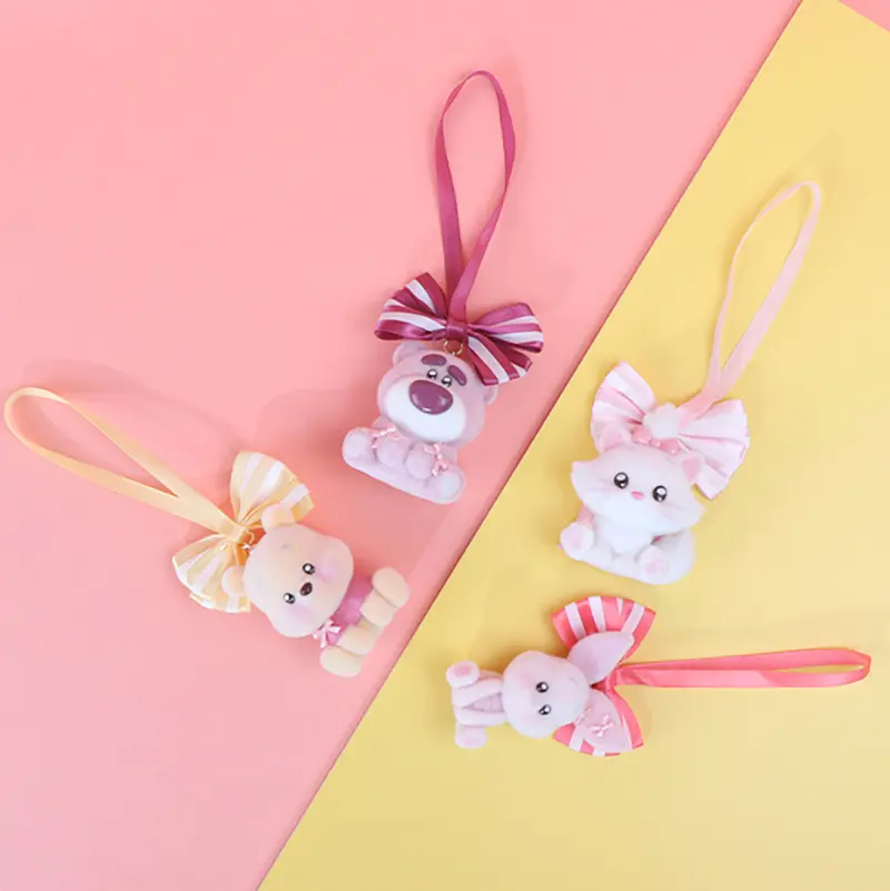 Disney Eeyore Flocking Doll Toy Keychain Pooh Bear Sitting Stuffed Cute Animal Cartoon Backpack Hanging Decor Kids Holiday Gifts