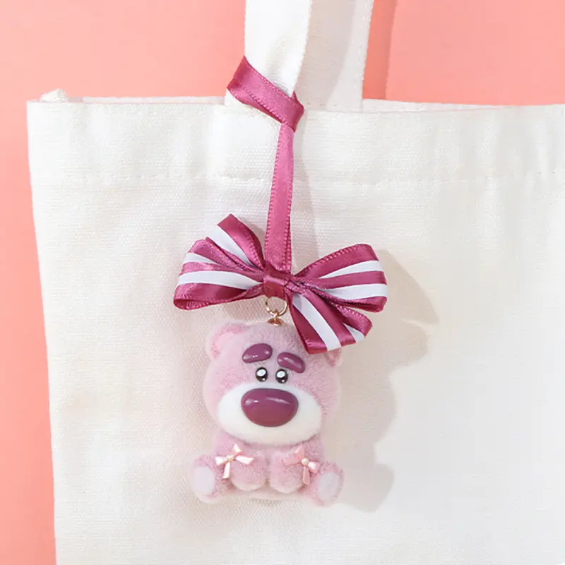 Disney Eeyore Flocking Doll Toy Keychain Pooh Bear Sitting Stuffed Cute Animal Cartoon Backpack Hanging Decor Kids Holiday Gifts