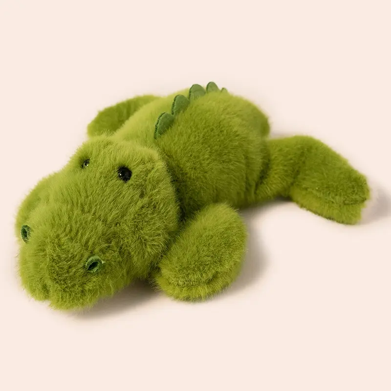 Mini Cute Cartoon Stuffed Animal Little Kitten Fox Crocodile Fluffy Raccoon Plush Toy Desktop Ornaments Learning Accompany Doll