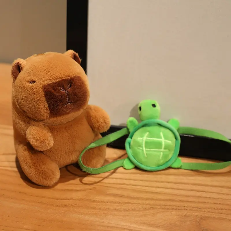 New Cute Cartoon Capybara Pendant Plush Toy Doll Bag Hanging Ornaments Cute Keychain Doll Car Pendant Desktop Doll Ornaments