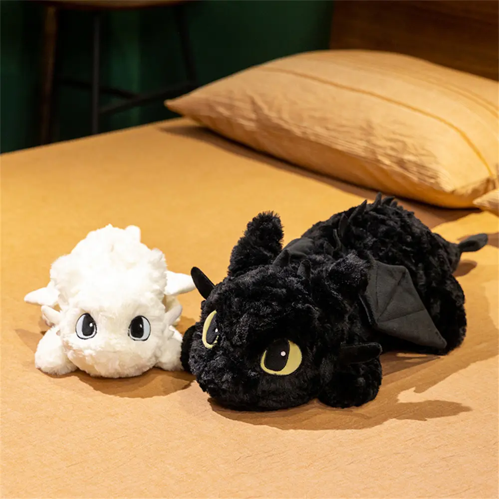 Dragon Plushie Kawaii Toothless Dragon Plush Toy Pillow Fluffy Comfortable Feel Stuffed Animals Dragon Kids Toy Birthday Gift