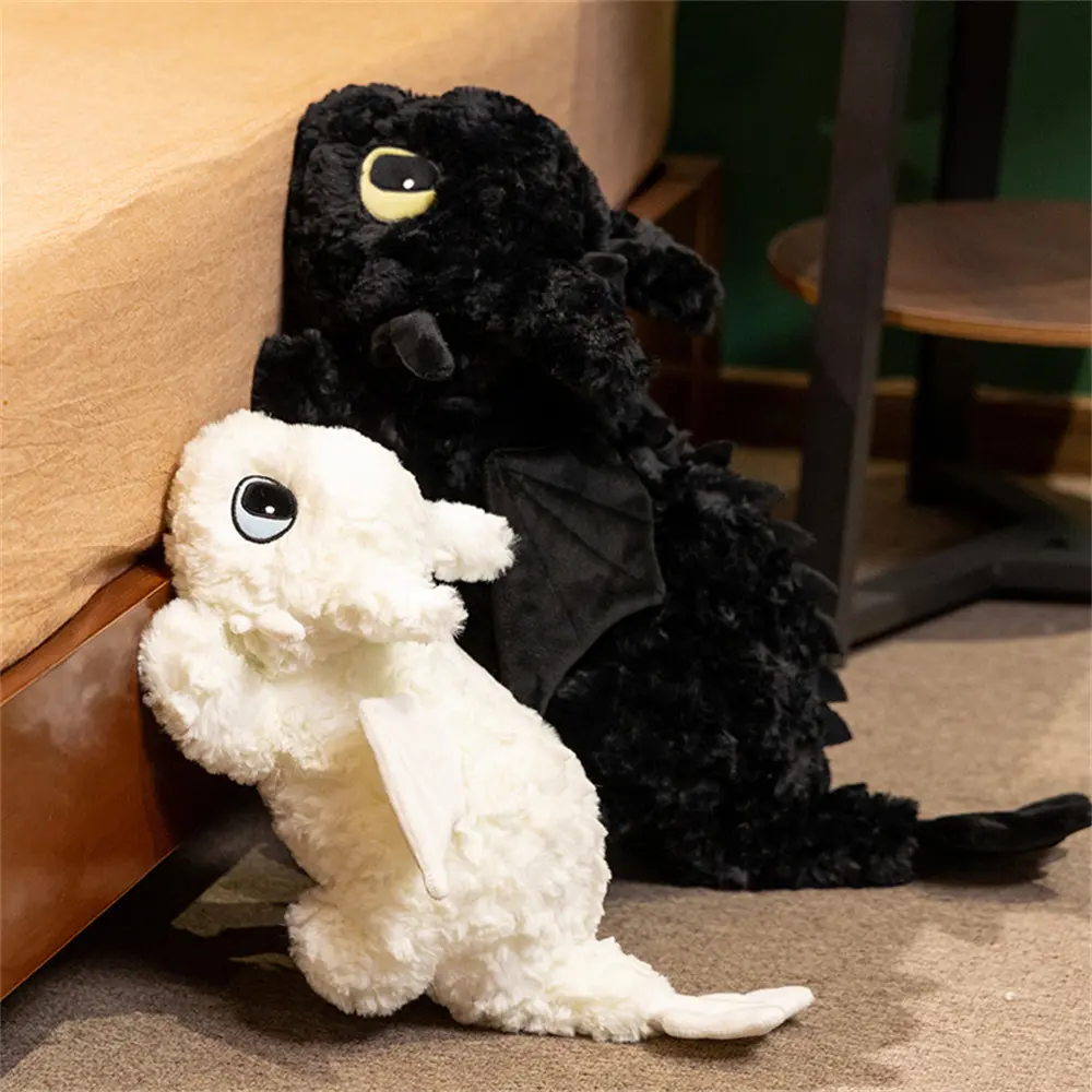 Dragon Plushie Kawaii Toothless Dragon Plush Toy Pillow Fluffy Comfortable Feel Stuffed Animals Dragon Kids Toy Birthday Gift