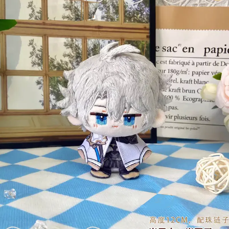 New 10cm Game Honkai: Star Rail Plush Aventurine Dr. Ratio Cute Plush Cartoon Blade Dolls Bag Pendant Keychain Gift