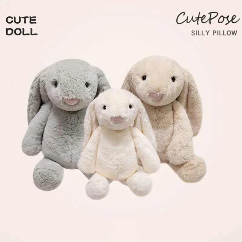 Cute Lop Rabbit Plush Toy Soft Stuffed Long Ears Bunny Doll Funny Baby's Sleeping Companion Delicate Home Decoration Kids Gifts