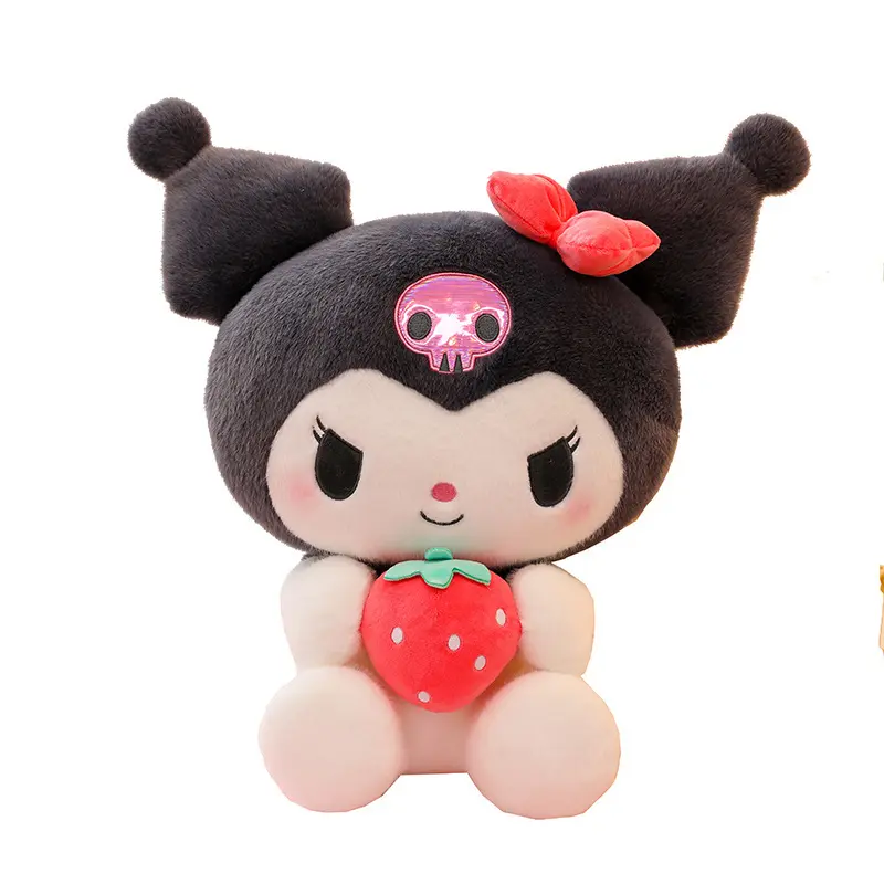 Sanrio My Melody Kuromi Strawberry Series Stuffed Plush CartoonToy Pillow Doll Room Decoration Surprise Girlfriend Birthday Gift