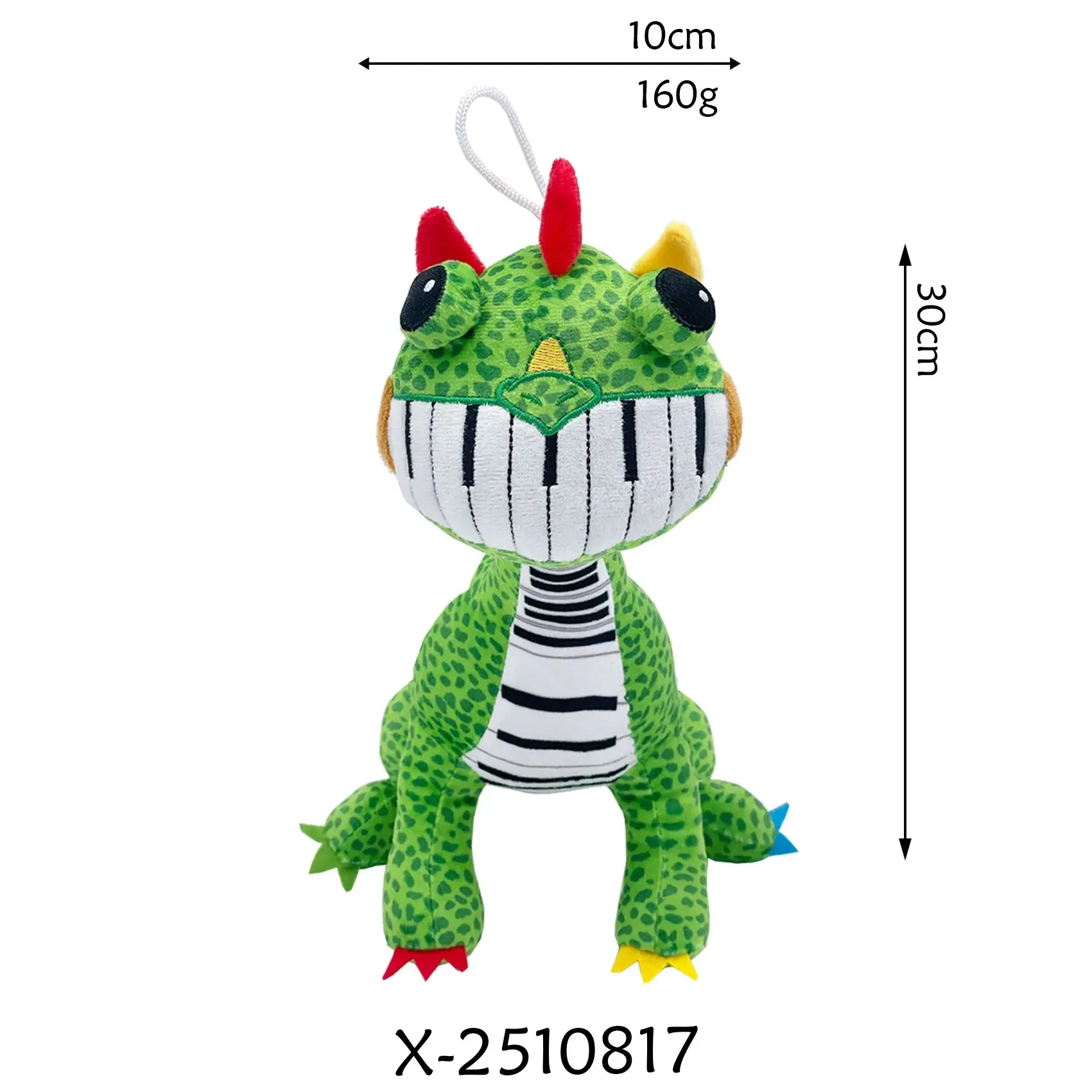 Pianosaurus Plush Nightmare Critters Green Dinosaur Stuffed Doll Anime Cute Toys Doll Collectibles Peluches Kids Gift Custom