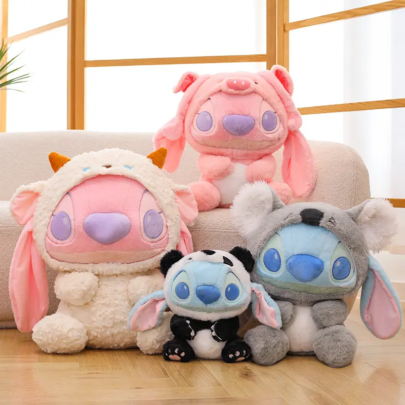 30cm Disney Lilo & Stitch Koala Stitch Sheep Angel Cartoon Plush Stuffed Toy Soft Throw Pillow Doll Room Decoration Holiday Gift