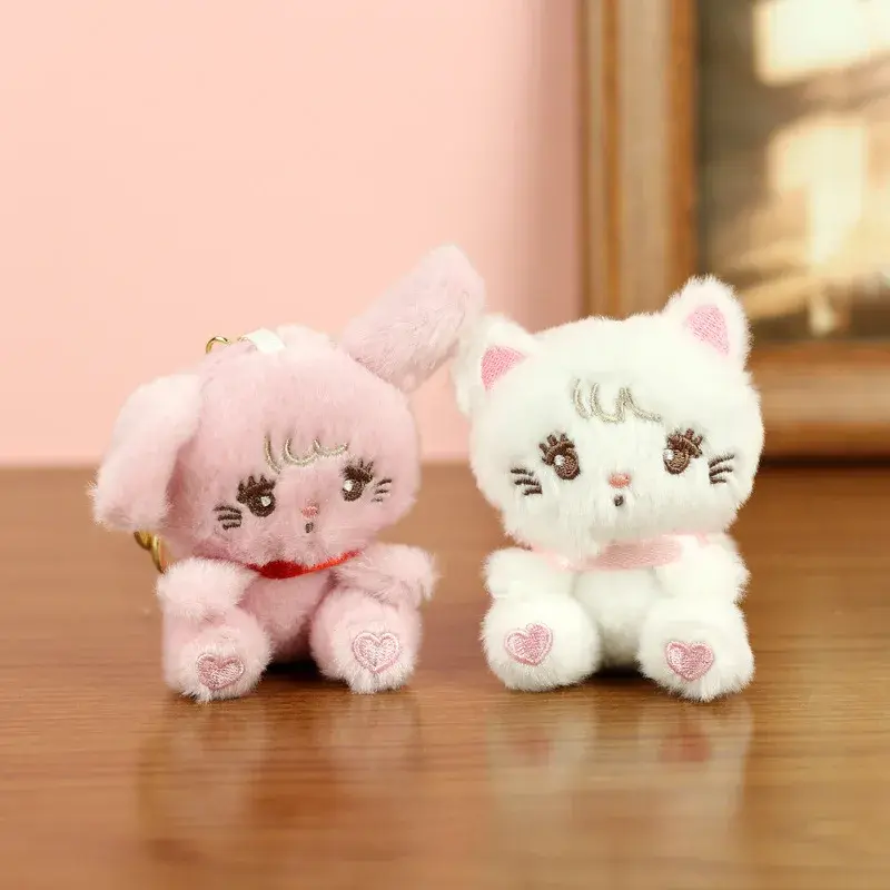 Cute Animal Soft stuffed  Kawaii Cartoon Plush Toys Keychain Plushies Doll Pendant Backpack Keyring Decoration Holiday Gifts