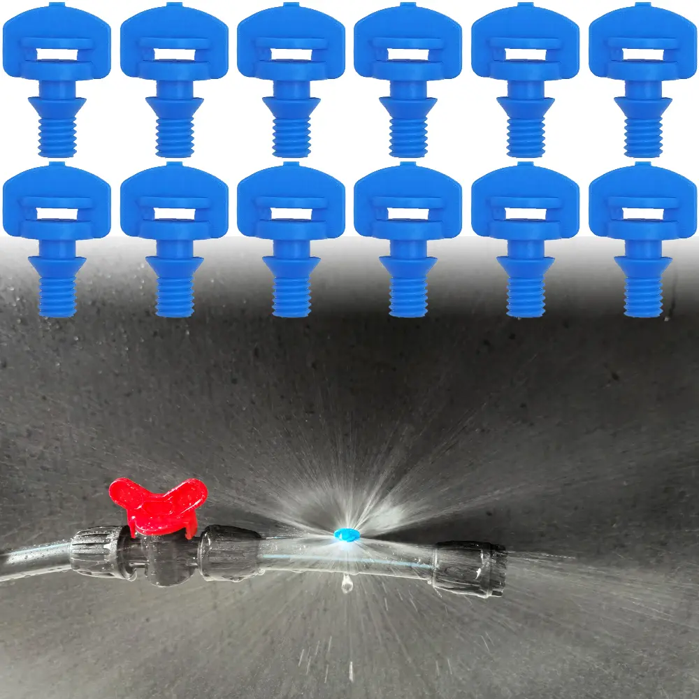50PCS 360 Degree Barbed Male Thread Refraction Micro Nozzles Garden Agriculture Irrigation Refractive Sprinkles Atomized Sprayer