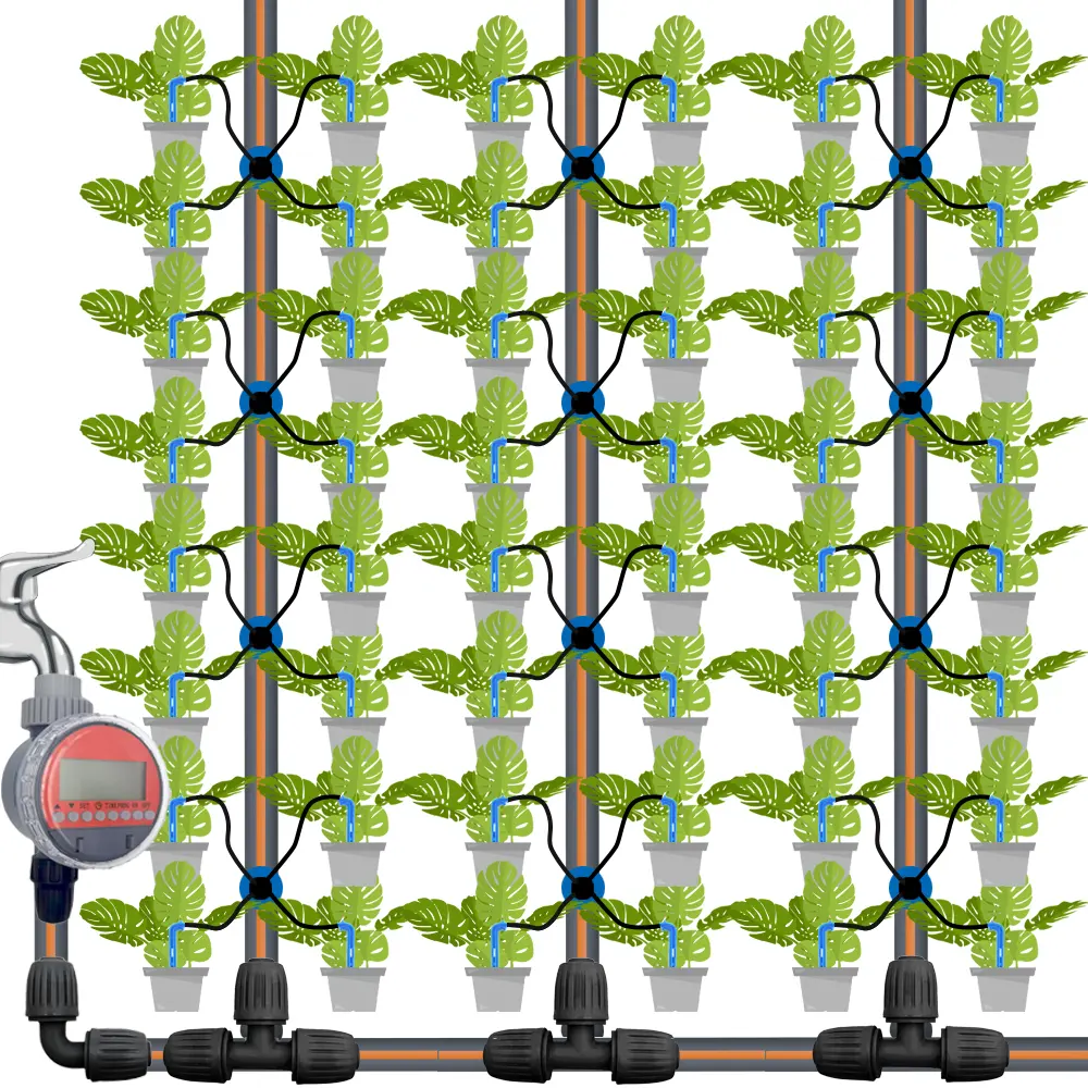 Oasis 50-1000PCS 1/8'' Green Drippers 3/5mm Bending Arrow Emitters Garden Potted Irrigation Watering Micro Drip System Fittings