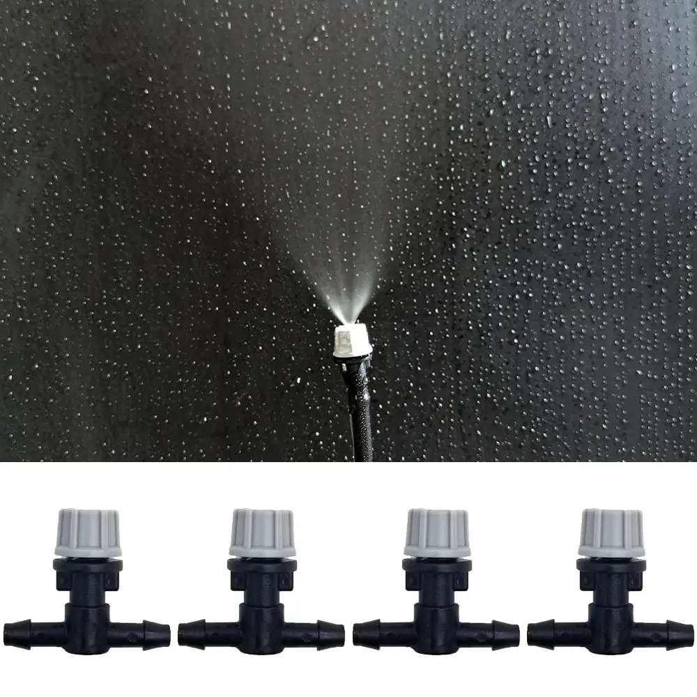 OAISI 20PCS Plasic Watering Irrigation Garden Misting Sprinkler Heads Nozzle w/ Tee joints for Misting Watering Irrigation