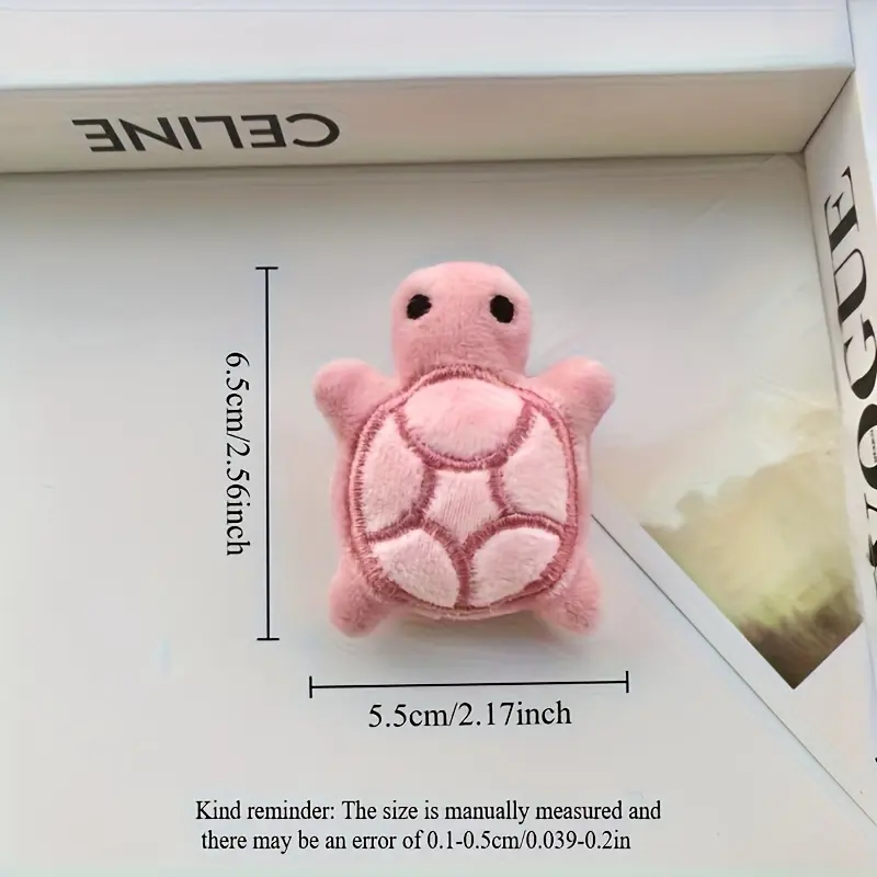 5/1pcs Mini cute turtle plush toy, with cartoon patterns and a lovely appearance, is a healing gift for children.