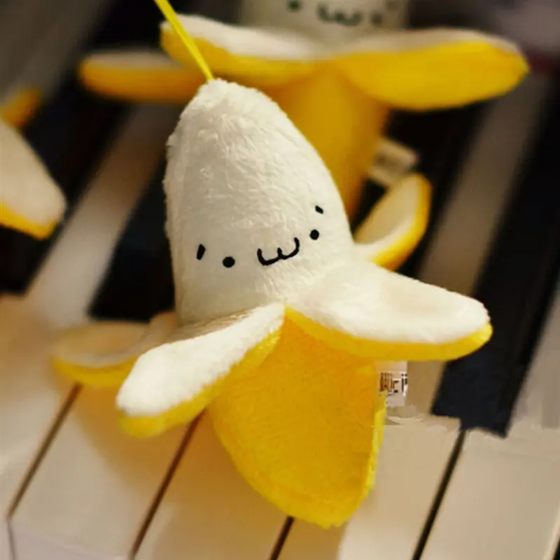 1/5/10Pcs Banana Plush Toy Cute Little Yellow Banana Soft Plush Mobile Phone Pendant Christmas Anniversary Wedding Birthday Gift