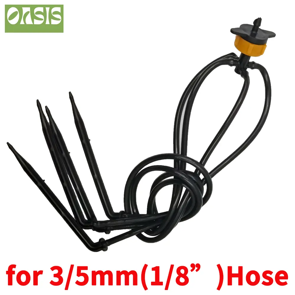OASIS 50PCS Bend Arrow Dripper Micro Drip Irrigation Kit Emitters for 3/5mm Hose Garden Watering Saving Micro Dripper Greenhouse