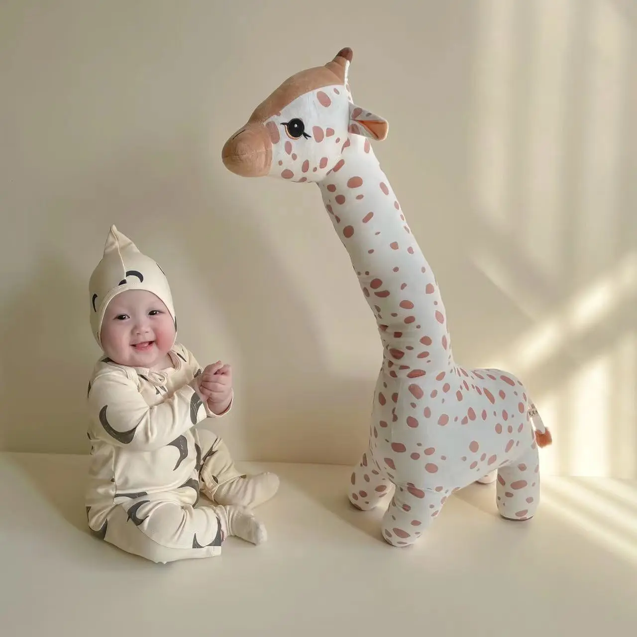 Children Plush Animal Doll Toys Big Size 40-85cm Plush Cartoon Doll Filling Sleep Cute Giraffe Baby Appease Plush Toys Gifts