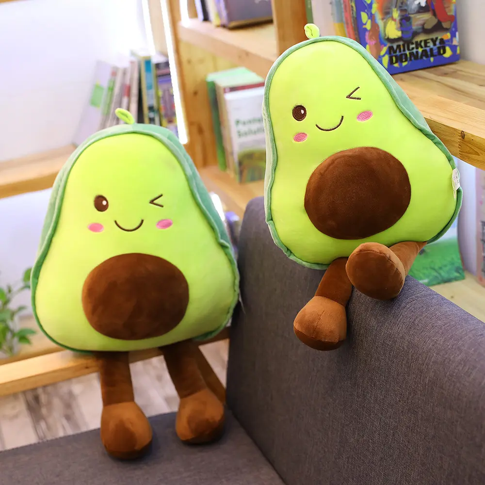 Hot Selling Kawaii Fruit Plush, Soft And Comfortable Avocado Plush Toy Ornaments Cushion, Can be used As A birthday Gift