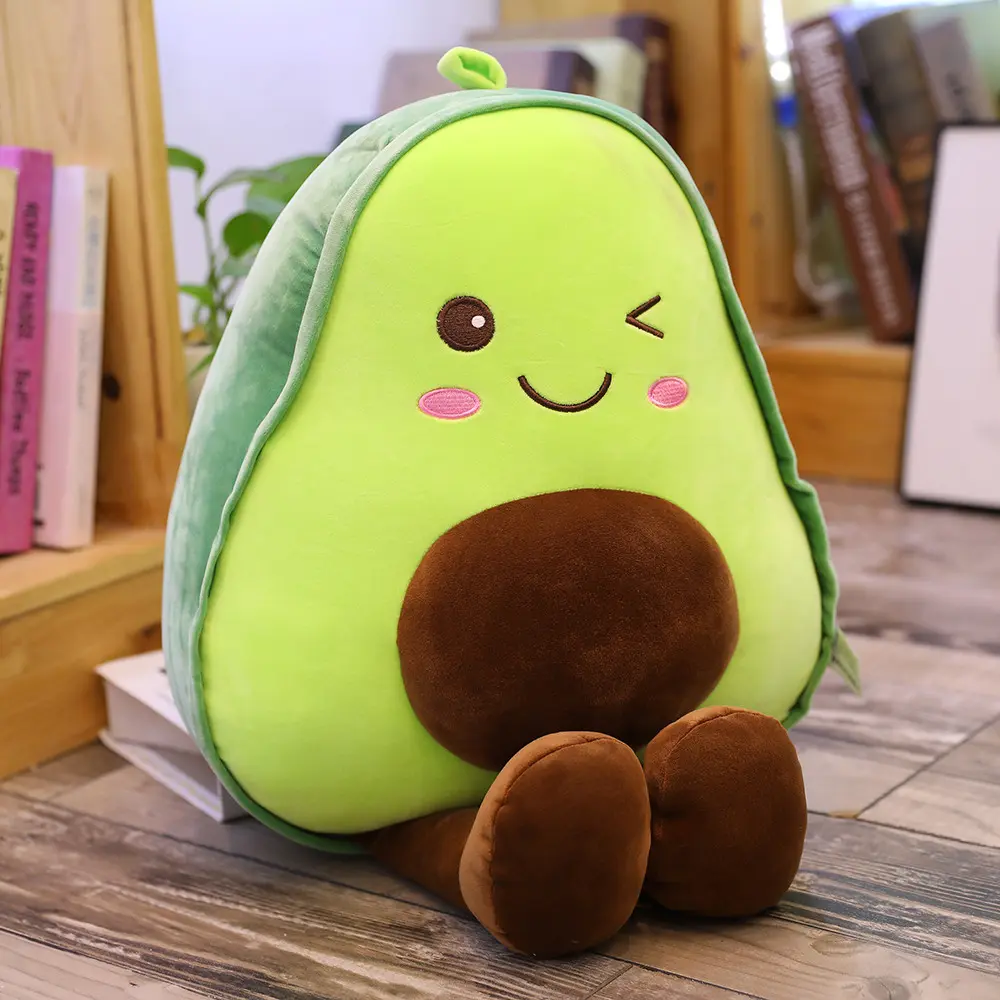Hot Selling Kawaii Fruit Plush, Soft And Comfortable Avocado Plush Toy Ornaments Cushion, Can be used As A birthday Gift