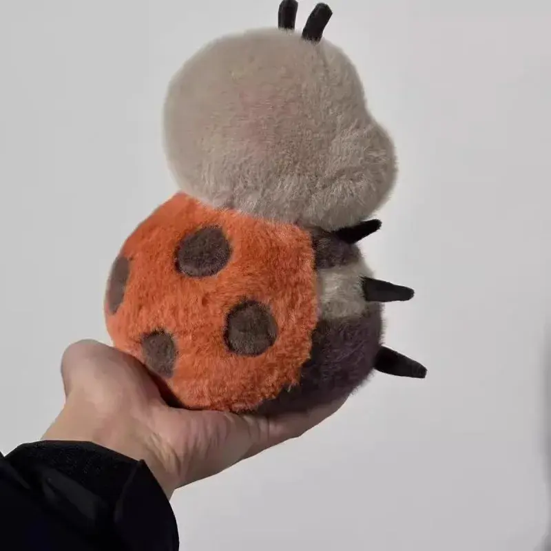 20CM Cute Little Bee Fluffy Ladybug Plush Toy Animal Honey Bee Stuffed Insect Toys with Wings PLushie Cartoon Kawaii Doll Kids