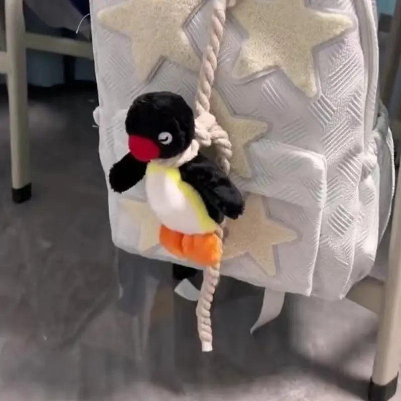 Weird Funny Penguin Sling Plush Pendant  Cartoon Penguin Plush Toy Creative Delicate Gift Backpack Decoration Kids Birthday Gift