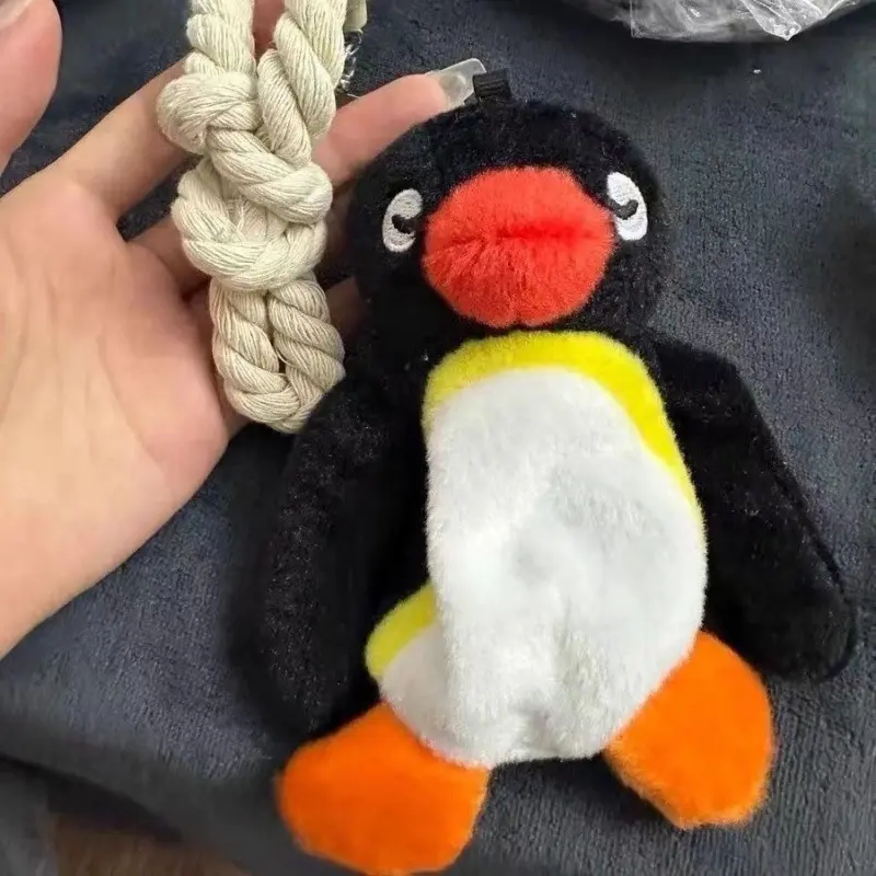 Weird Funny Penguin Sling Plush Pendant  Cartoon Penguin Plush Toy Creative Delicate Gift Backpack Decoration Kids Birthday Gift