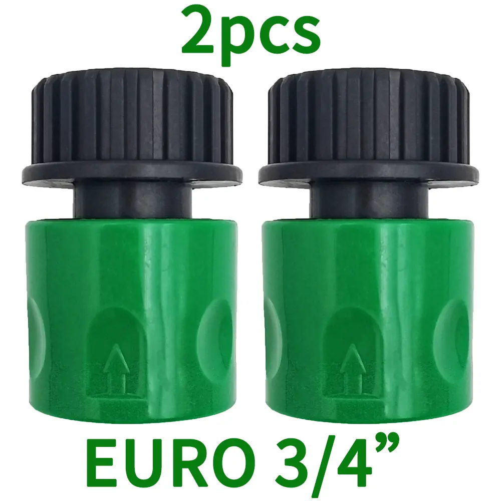 Quick Connector Nipple EURO USA 3/4 Inch Male Threaded Hose Pipe Adapter for Garden Tubing Drip Irrigation Watering System