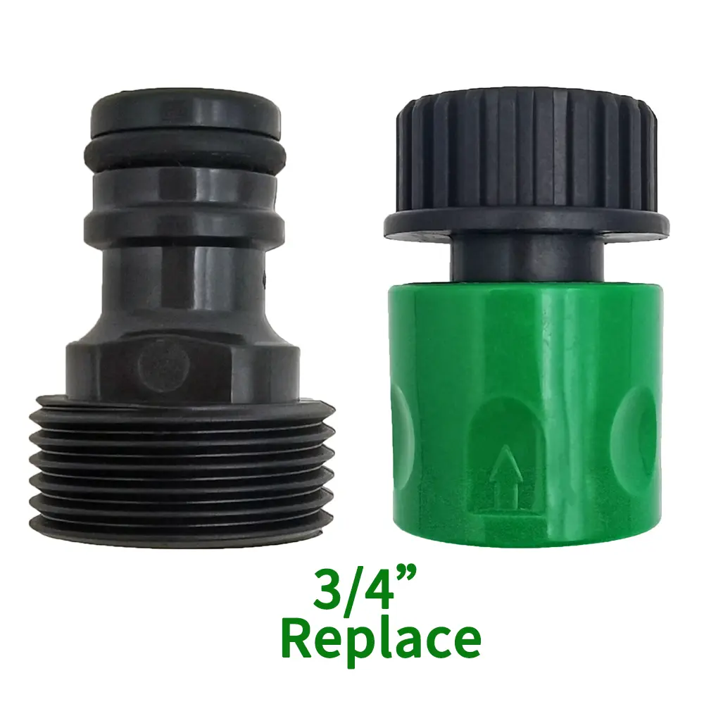 Quick Connector Nipple EURO USA 3/4 Inch Male Threaded Hose Pipe Adapter for Garden Tubing Drip Irrigation Watering System