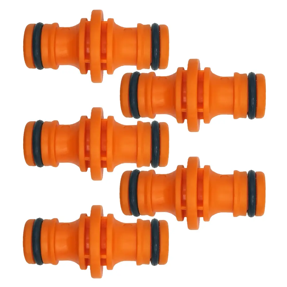 5PCS Joiner Repair Connector Coupling 1/2'' Garden Hose Tubing Fitting Pipe Quick Drip Irrigation Watering System for Greenhouse