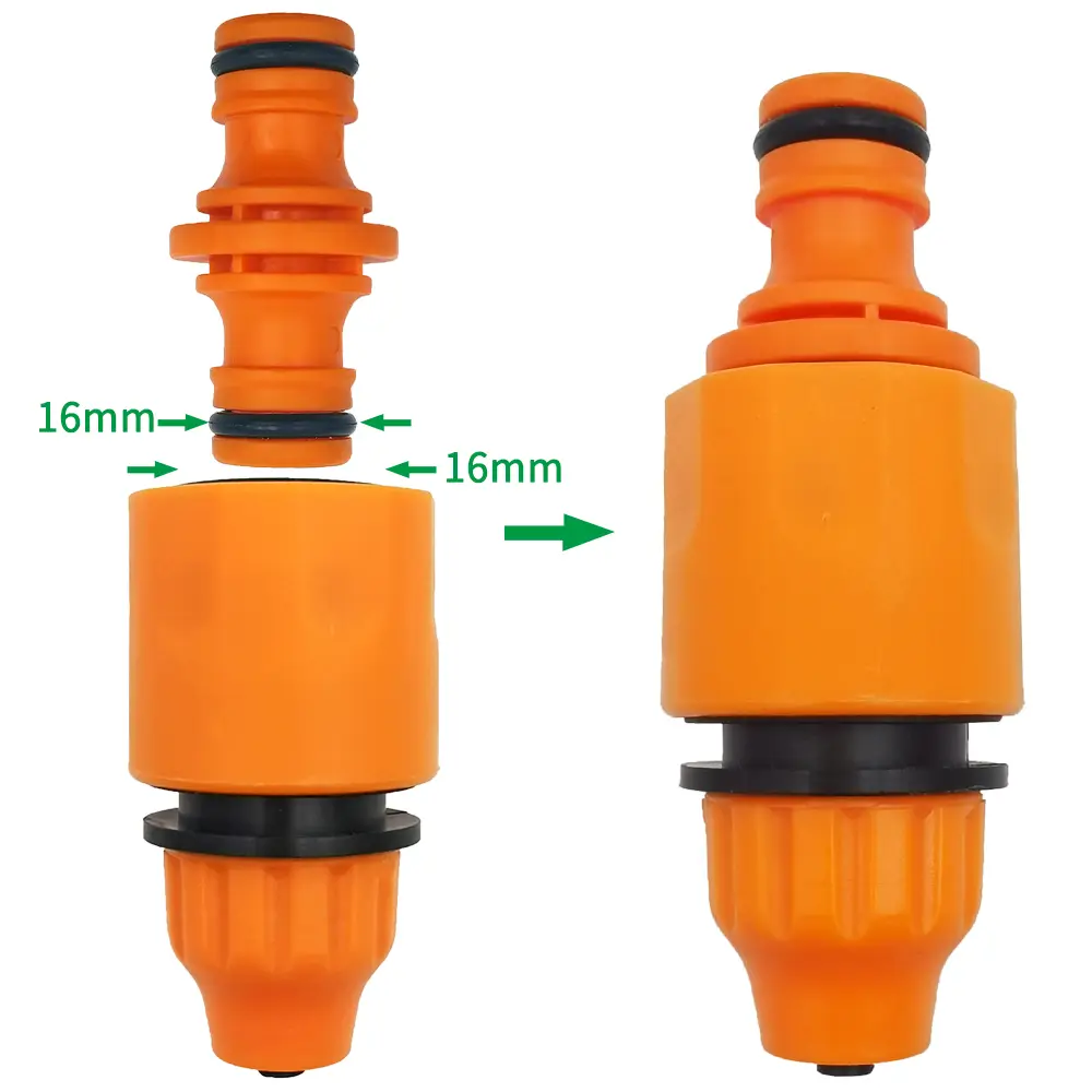 5PCS Joiner Repair Connector Coupling 1/2'' Garden Hose Tubing Fitting Pipe Quick Drip Irrigation Watering System for Greenhouse