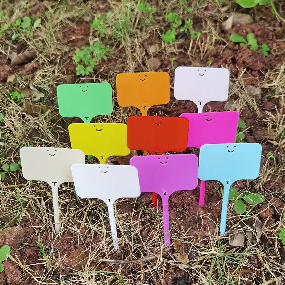 30-100pcs Garden Re-usable Plastic Plant Labels T-type Sign Tags Waterproof Markers Record Plate Flower Vegetables Potted Stakes
