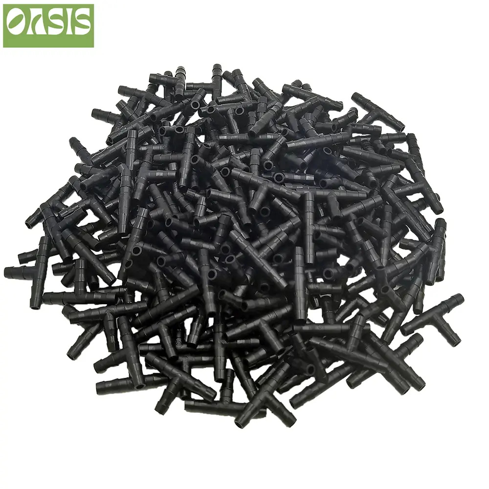 OASIS 20-50PCS Plastic Dripper Watering Growing Tee 1/4 Inch Hose Connector Joint Hose Outdoor Irrigation Tools for 4mm/7mm Hose