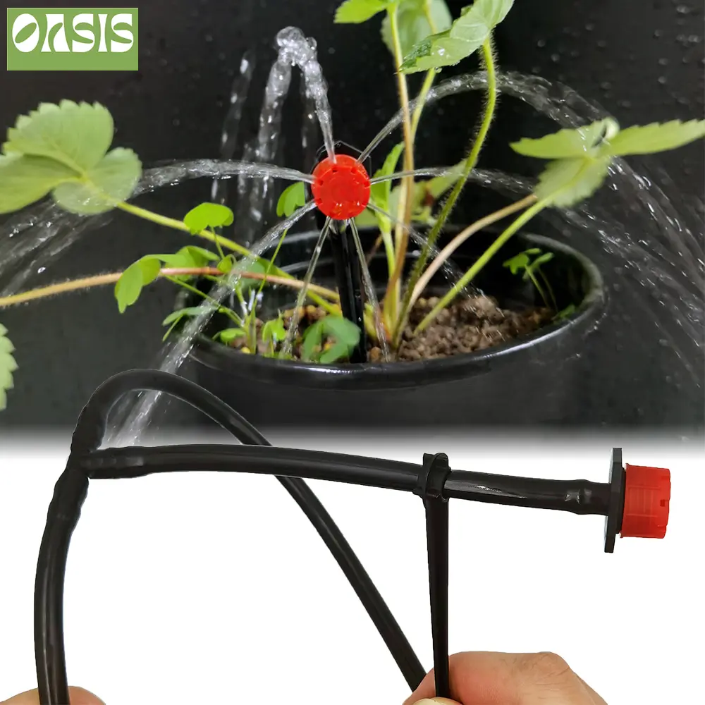 OASIS 20-50PCS Plastic Dripper Watering Growing Tee 1/4 Inch Hose Connector Joint Hose Outdoor Irrigation Tools for 4mm/7mm Hose
