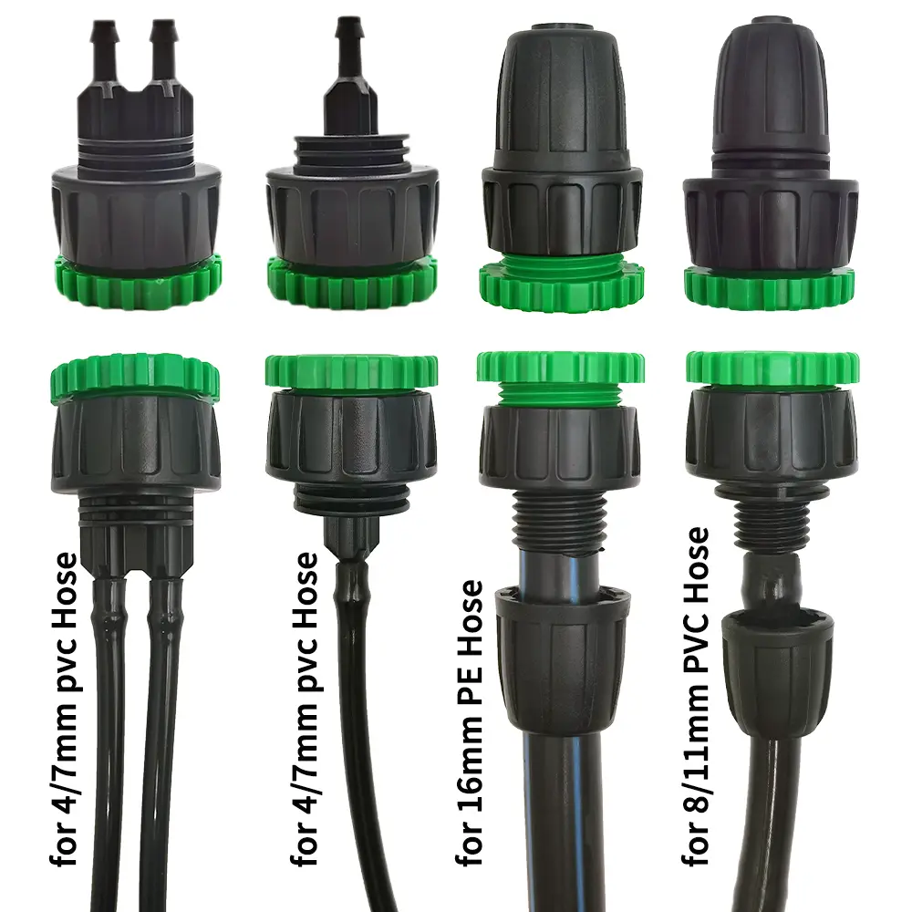Oasis 3X Garden Tap Adapter Splitter Hose Connectors Female 1/2" 3/4" to 4/7mm 8/11mm 16mm Drip Irrigation Watering Pipe Fittin