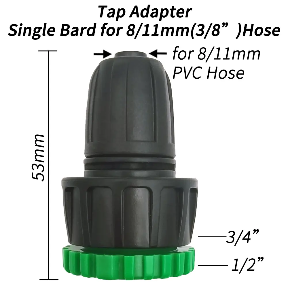Oasis 3X Garden Tap Adapter Splitter Hose Connectors Female 1/2" 3/4" to 4/7mm 8/11mm 16mm Drip Irrigation Watering Pipe Fittin