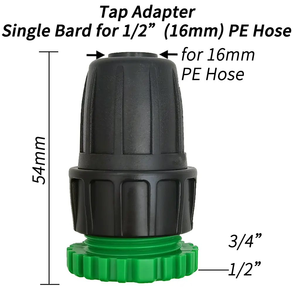 Oasis 3X Garden Tap Adapter Splitter Hose Connectors Female 1/2" 3/4" to 4/7mm 8/11mm 16mm Drip Irrigation Watering Pipe Fittin