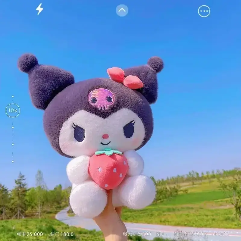 25CM Plushies Sanrio Kuromi Plush Dolls Toys Cute My MelodyStrawberry Stuffed Animals Plush Toy Pillow Cartoon Decoration Gift