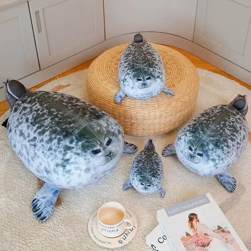 20/30/40/50 cm New Simulation Mother and Child Seal Doll Plush Toy Cartoon Anime Cute Pillow Children's Birthday Gift Doll