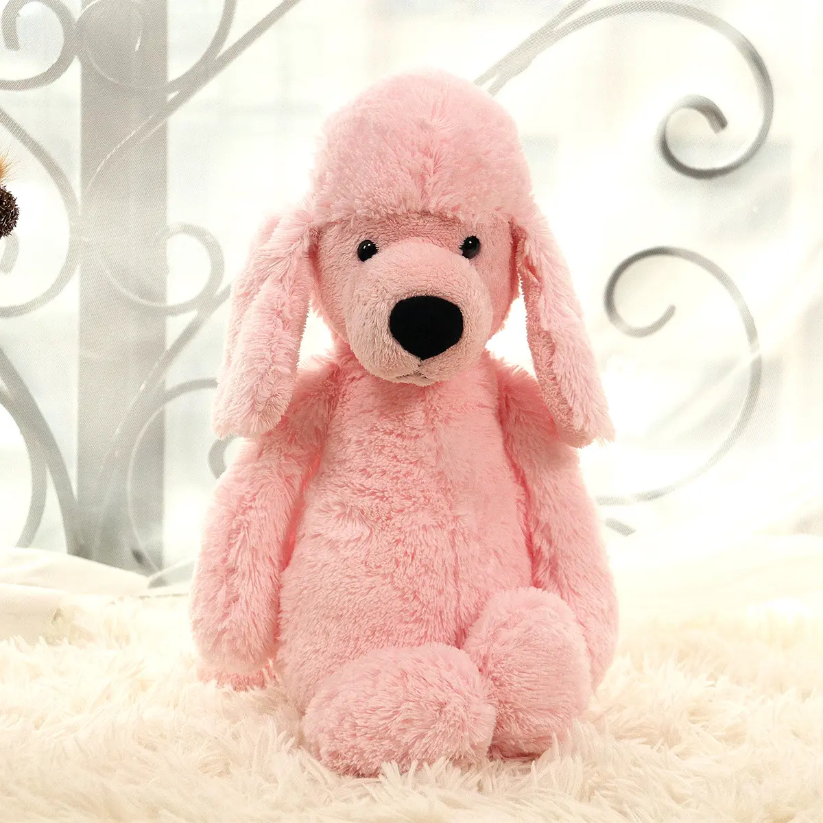 Jellycats Pink Poodle Cartoon Plush Comfort Toy Doll Children's Birthday Gift Wedding Easter Valentine's Day Gift