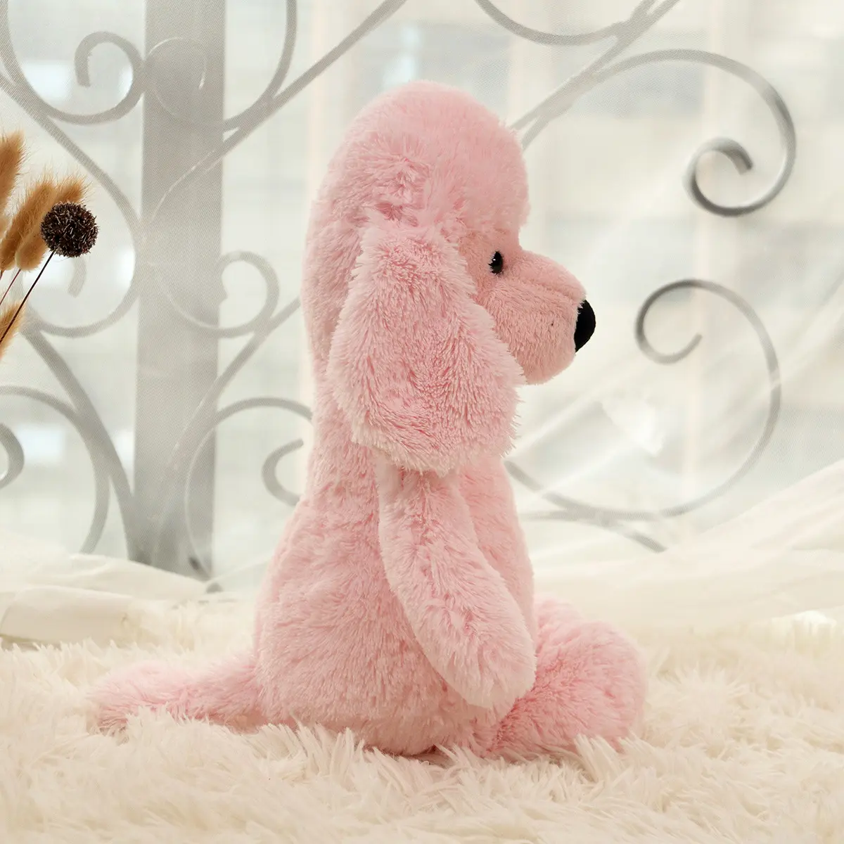 Jellycats Pink Poodle Cartoon Plush Comfort Toy Doll Children's Birthday Gift Wedding Easter Valentine's Day Gift