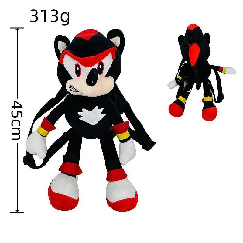 10 Styles Anime Cartoon Sonic Plush Backpack Black Shadow Plush Toy Anime Small Capacity Kids Soft Toy Birthday Christmas Gift