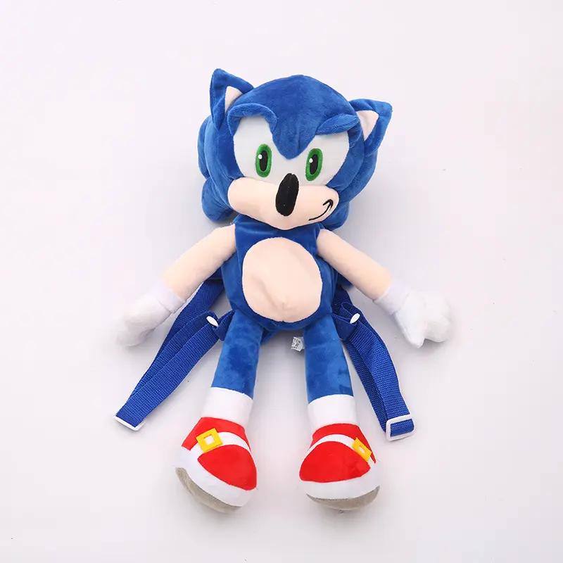 10 Styles Anime Cartoon Sonic Plush Backpack Black Shadow Plush Toy Anime Small Capacity Kids Soft Toy Birthday Christmas Gift