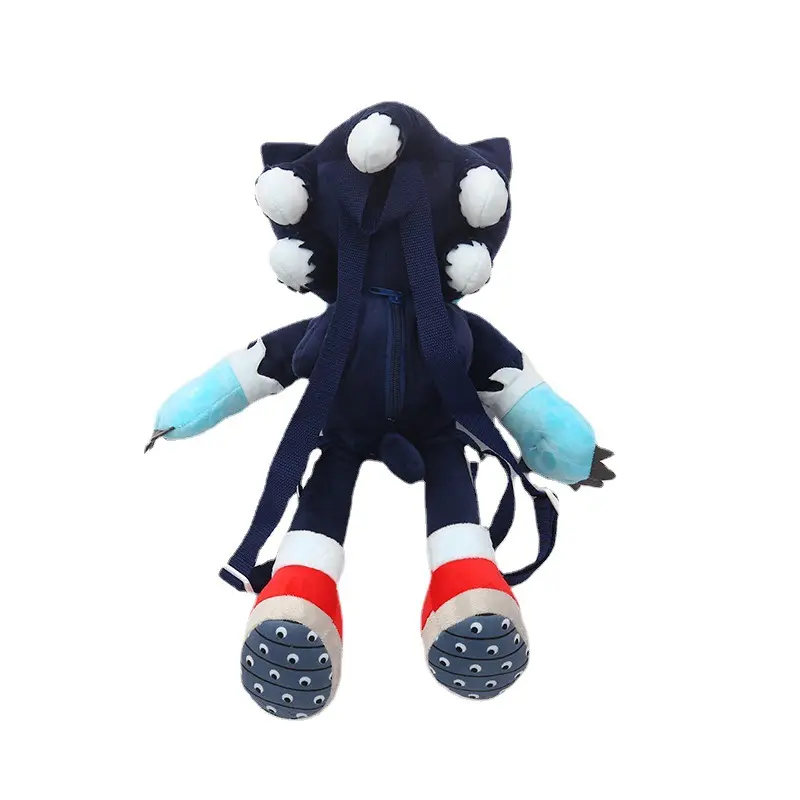 10 Styles Anime Cartoon Sonic Plush Backpack Black Shadow Plush Toy Anime Small Capacity Kids Soft Toy Birthday Christmas Gift