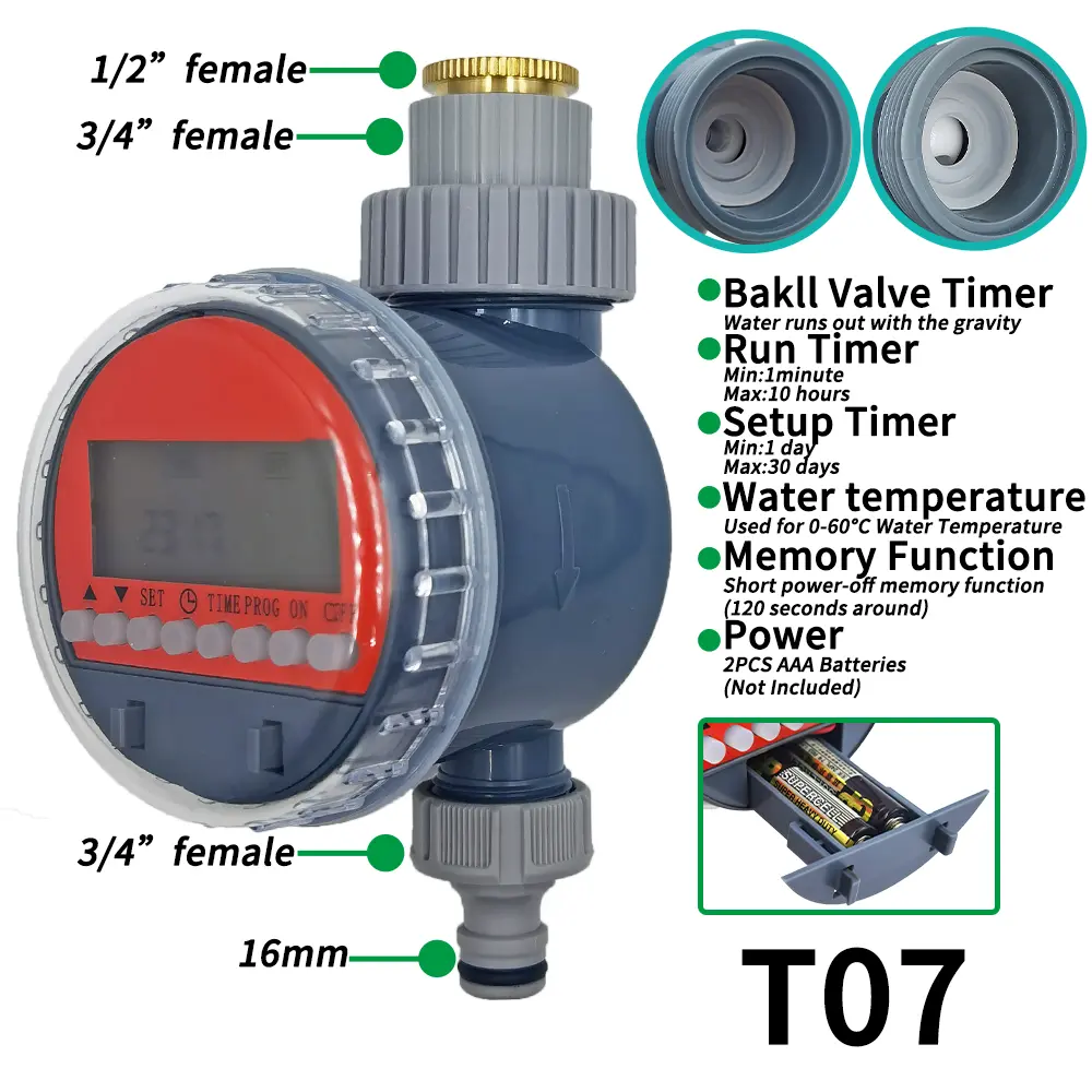 Oasis Garden Automatic Watering System Timer Rain Sensor Solar LCD Electronic Drip Irrigation Controller Greenhouse Irrigator
