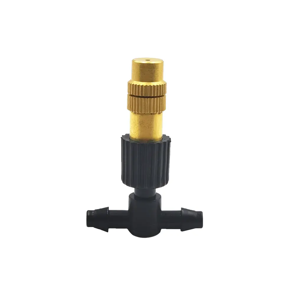 15-250Pcs Micro Drip Irrigation Misting Brass Nozzle Garden Spray Cooling Parts Copper Sprinkler with Thread Barb Tee Connector